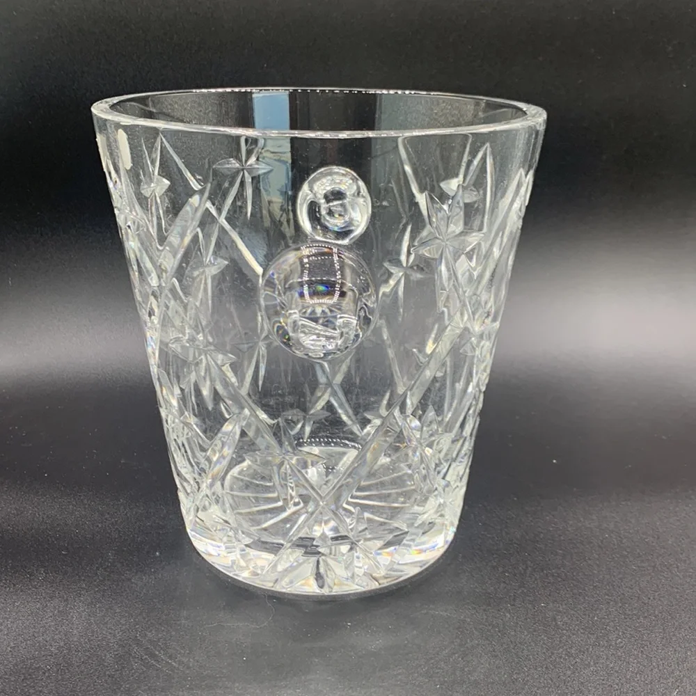 Vintage Polonia Cut Lead Crystal 24% PBo Made in Poland Ice Bucket